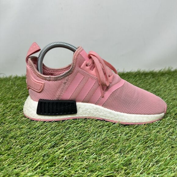 Adidas NMD R1 Girls Size 4Y Pink Black Athletic Running Shoes Sneakers B42086 - Picture 8 of 13